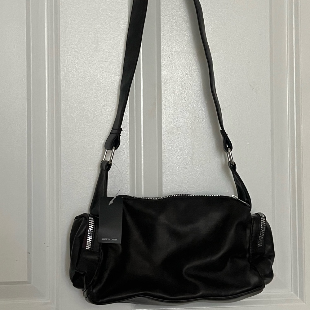 brand new dark brown faux leather shoulder bag - Picture 3 of 6